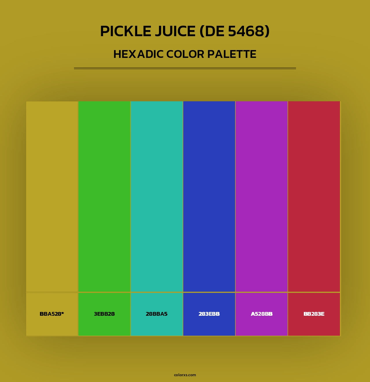 Pickle Juice (DE 5468) - Hexadic Color Palette