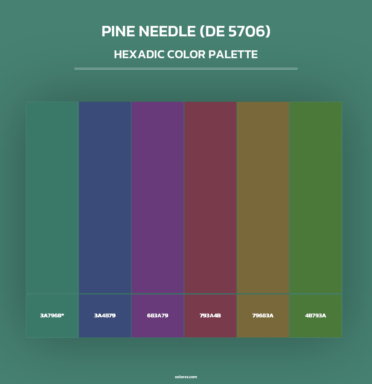 Pine Needle (DE 5706) - Hexadic Color Palette