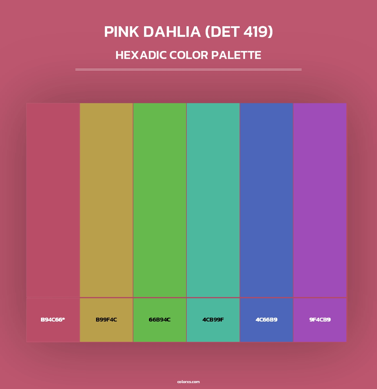 Pink Dahlia (DET 419) - Hexadic Color Palette