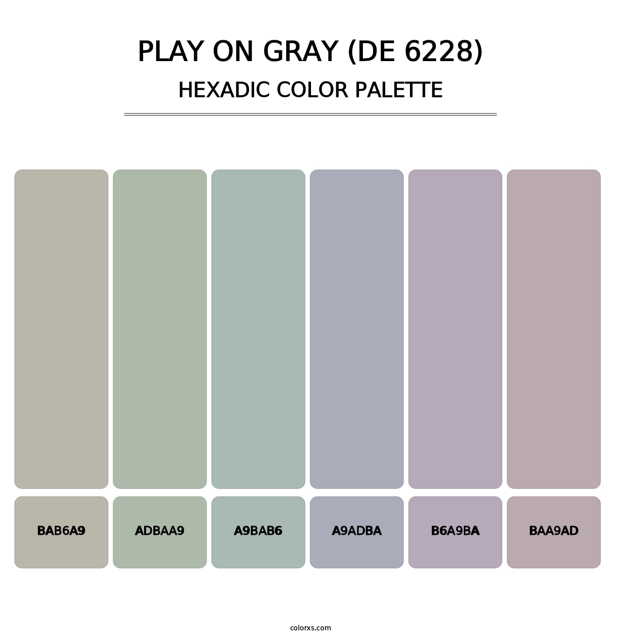 Play on Gray (DE 6228) - Hexadic Color Palette