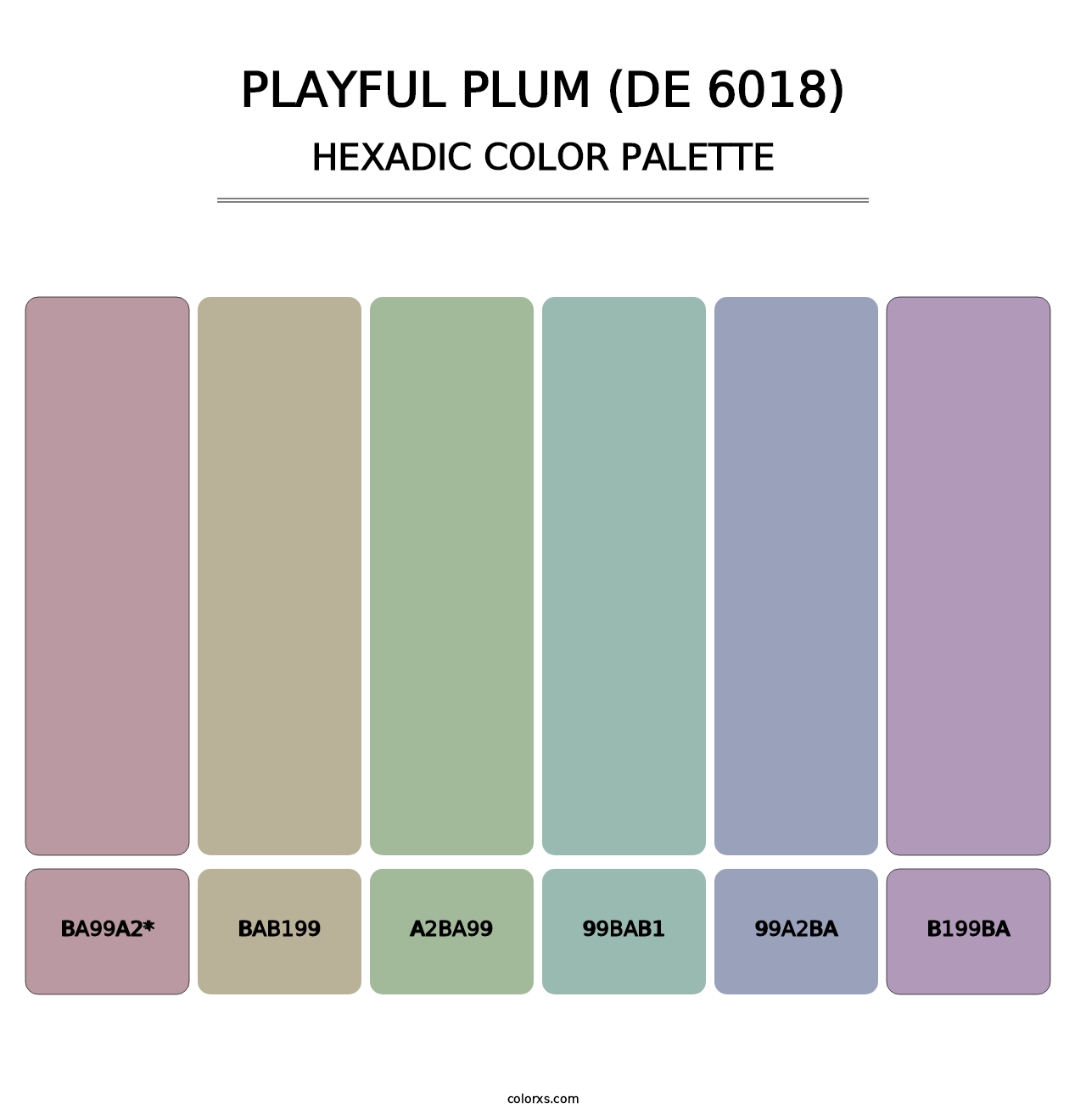 Playful Plum (DE 6018) - Hexadic Color Palette
