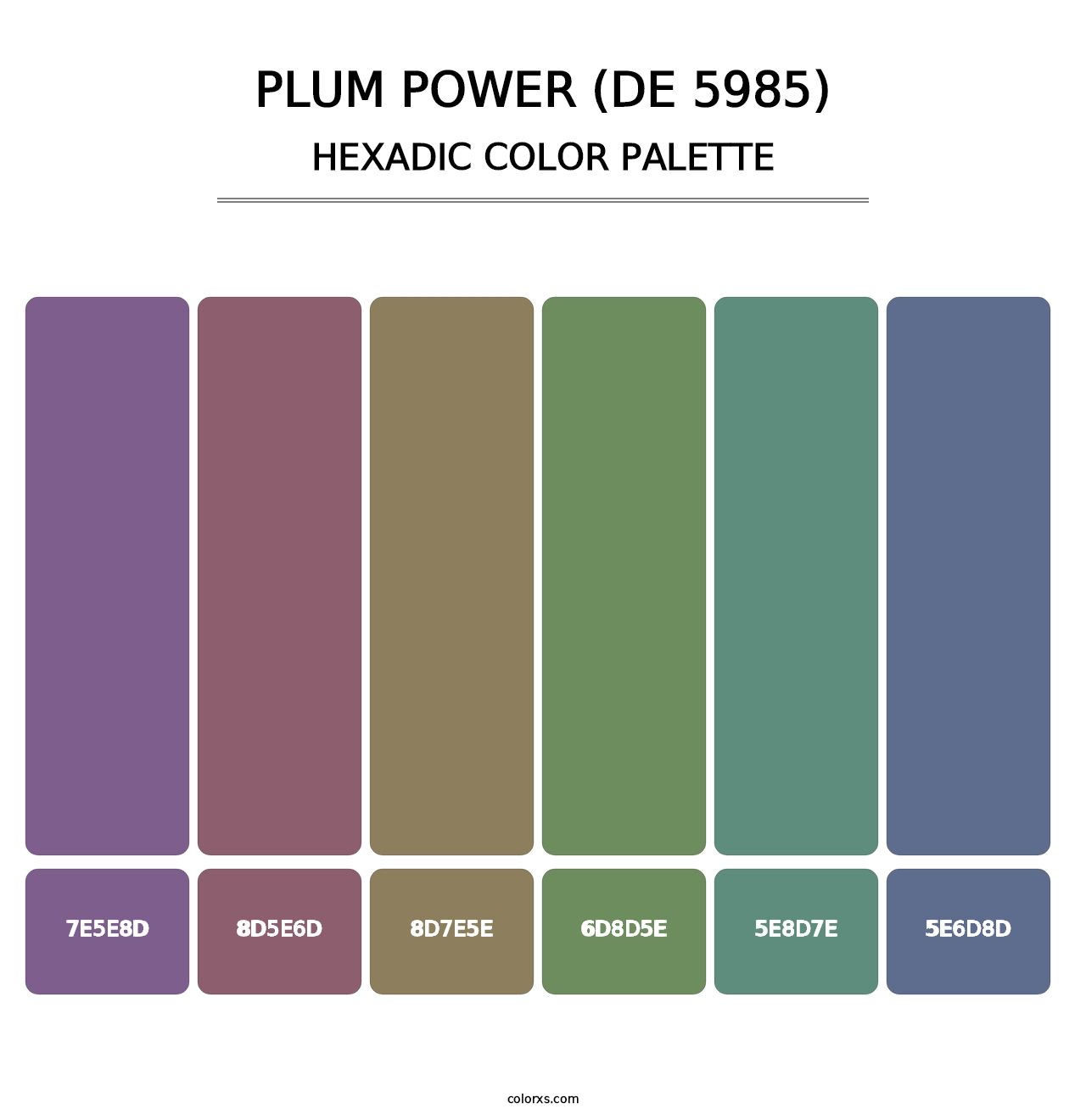 Plum Power (DE 5985) - Hexadic Color Palette