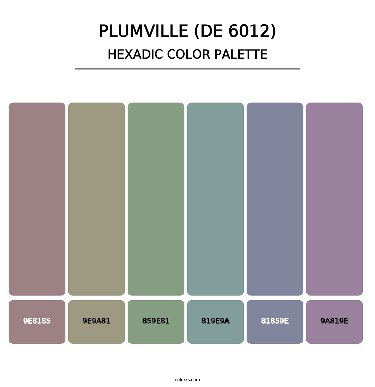 Plumville (DE 6012) - Hexadic Color Palette