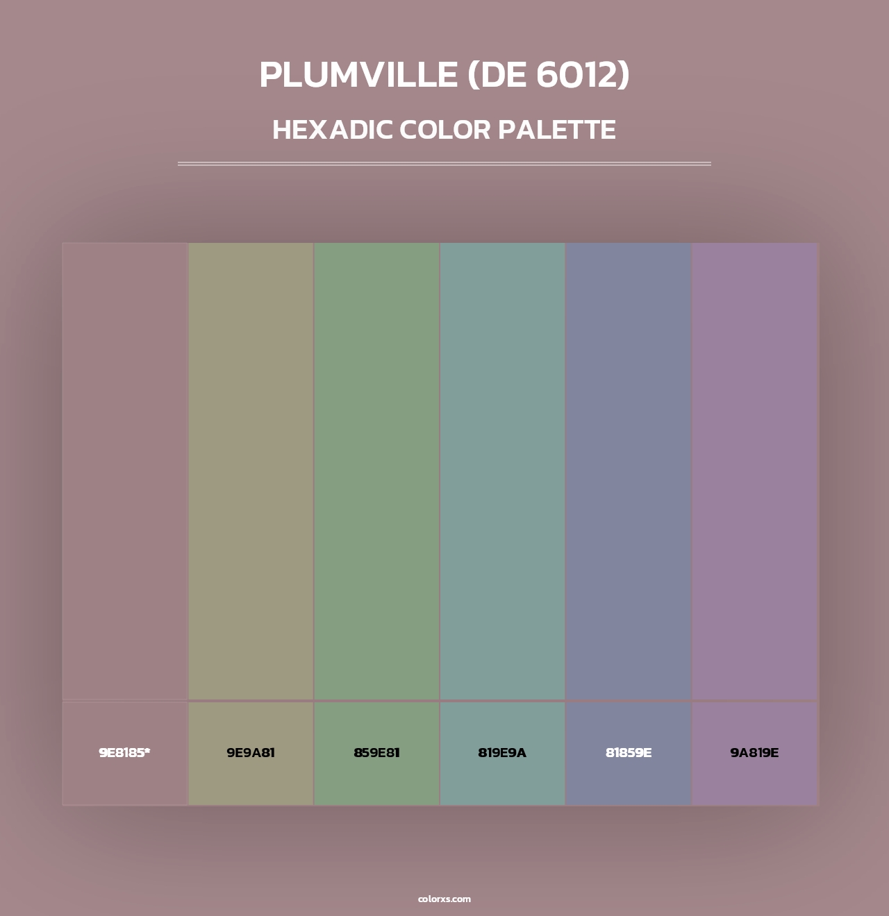 Plumville (DE 6012) - Hexadic Color Palette