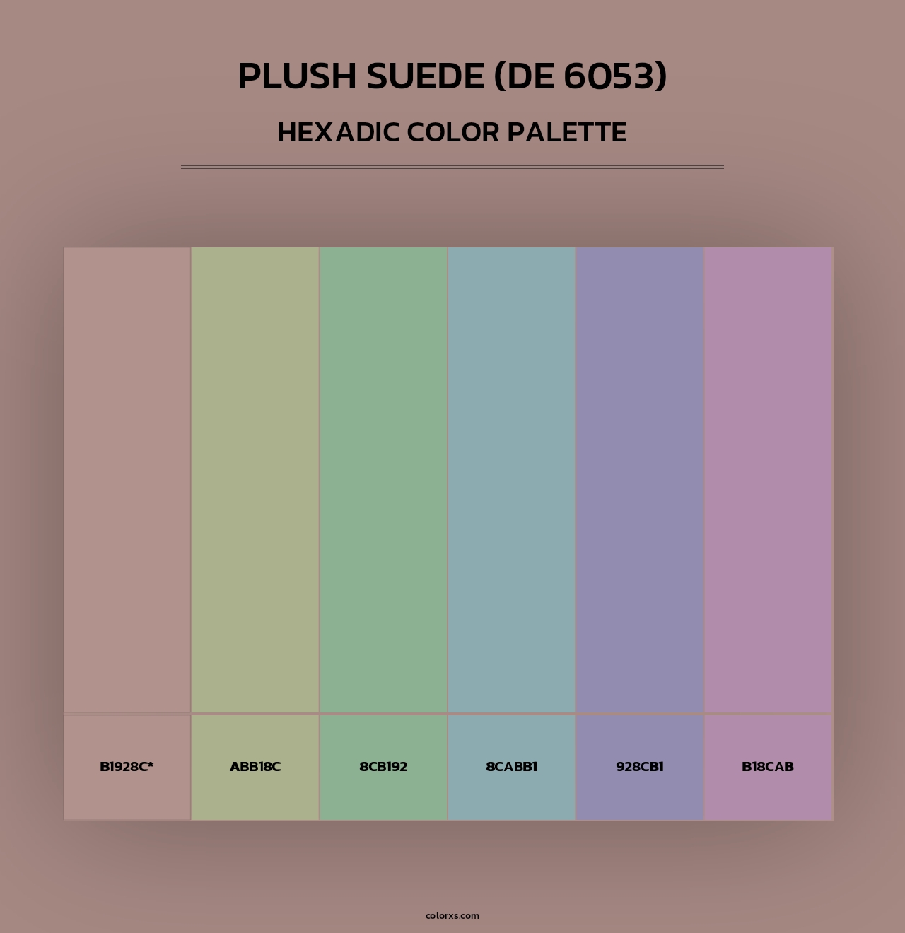 Plush Suede (DE 6053) - Hexadic Color Palette