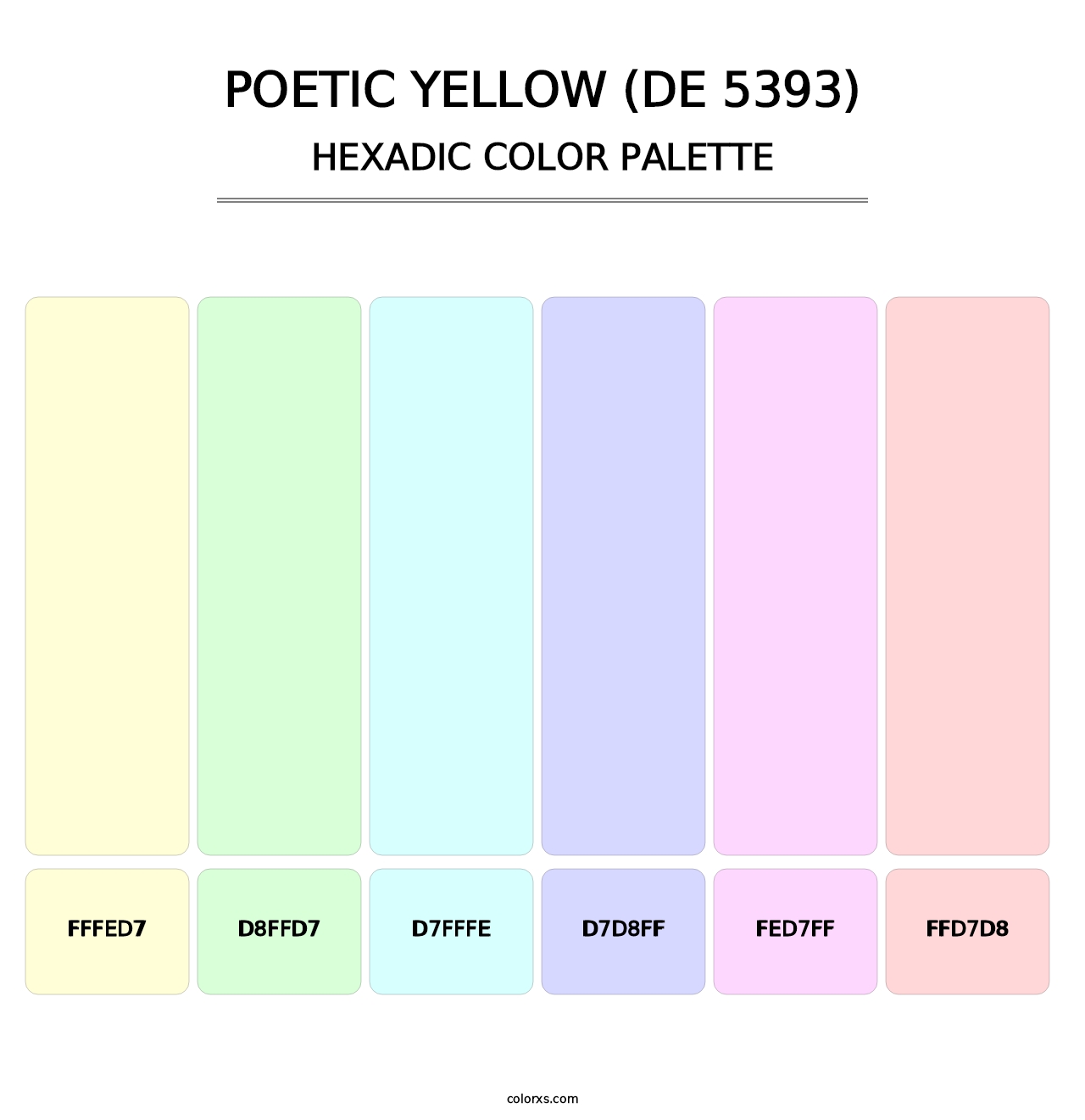 Poetic Yellow (DE 5393) - Hexadic Color Palette