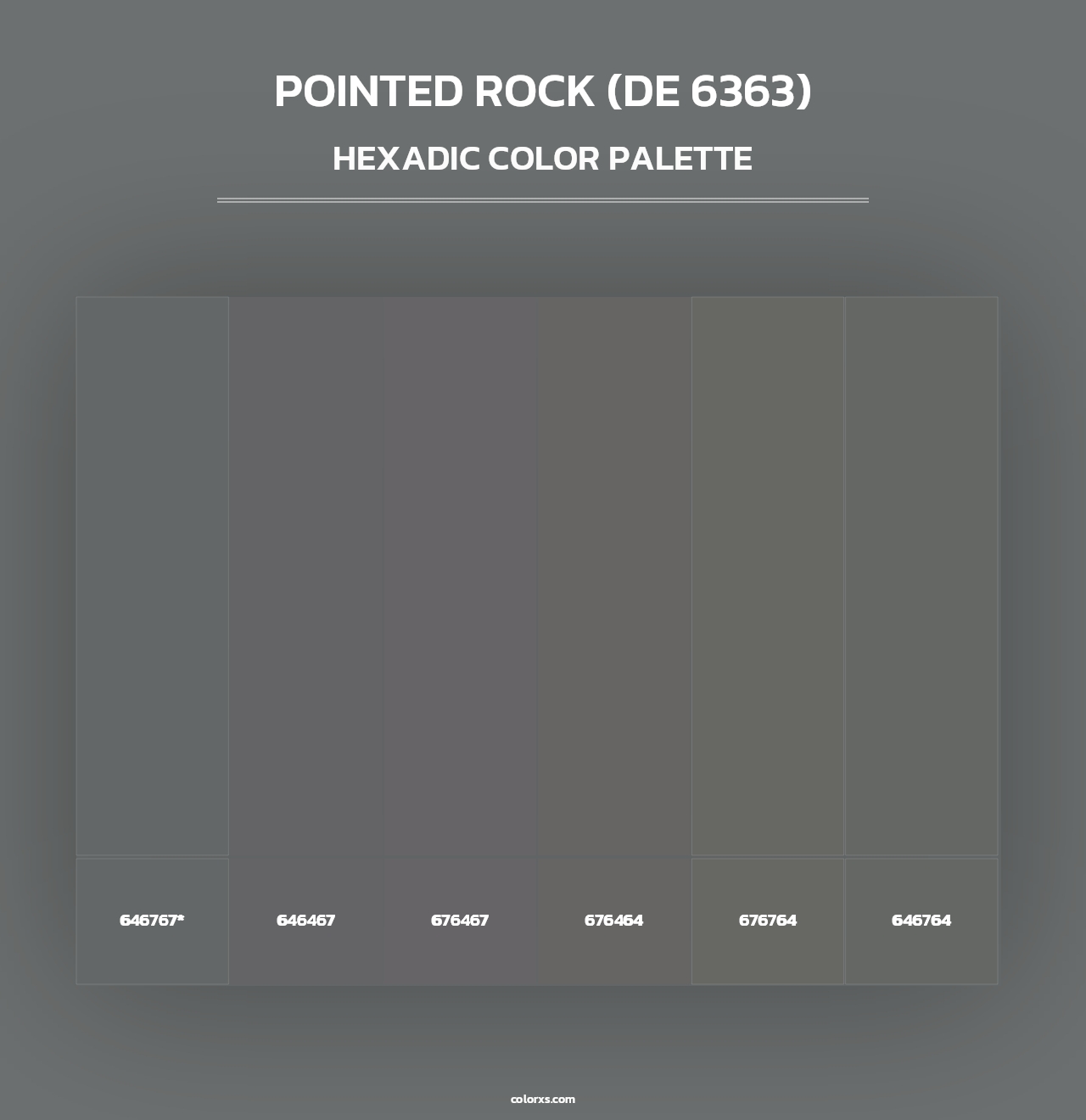 Pointed Rock (DE 6363) - Hexadic Color Palette