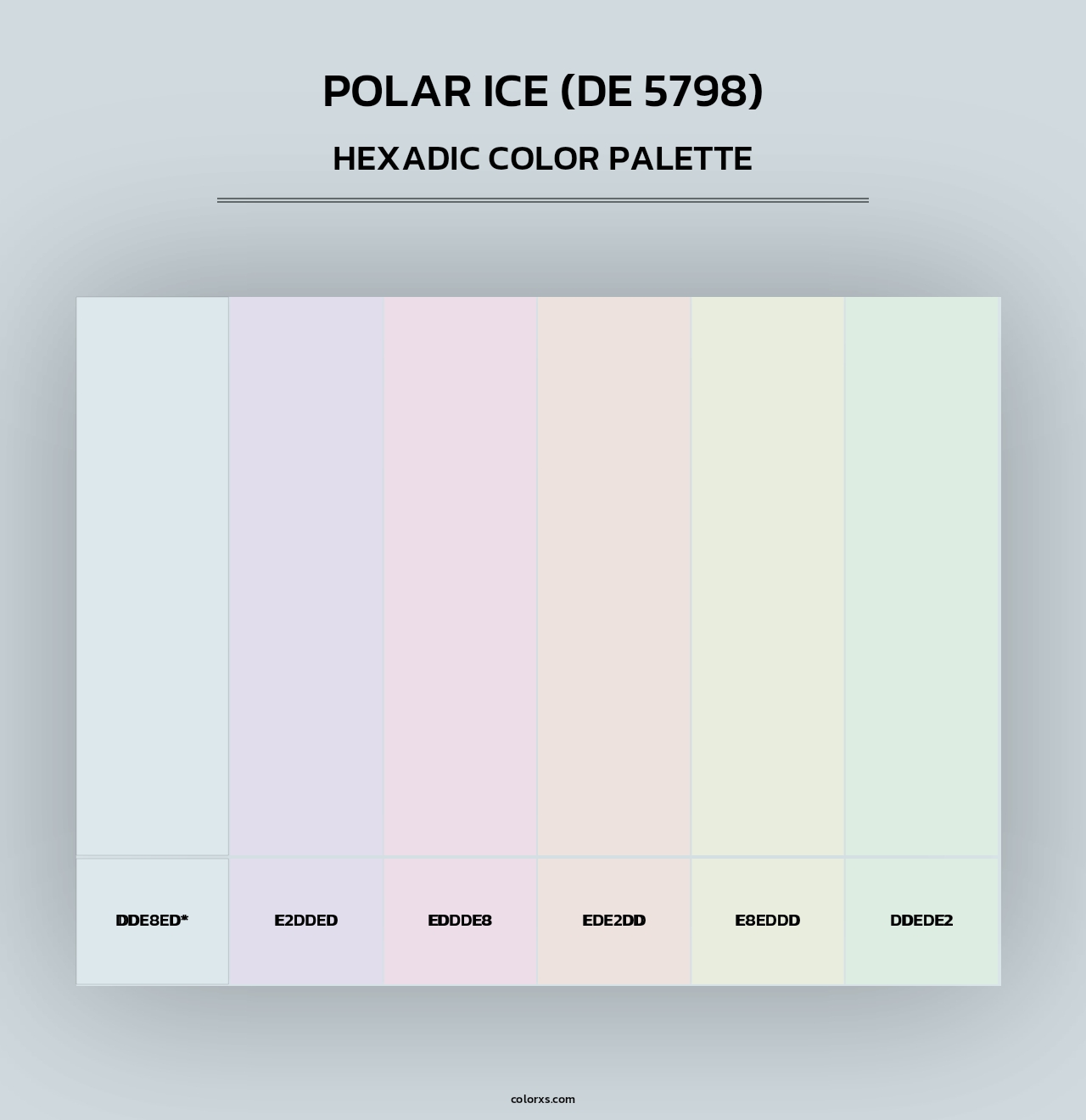Polar Ice (DE 5798) - Hexadic Color Palette