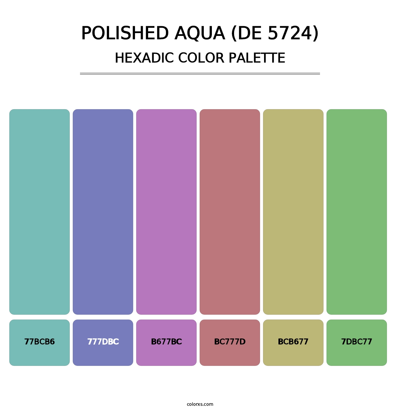 Polished Aqua (DE 5724) - Hexadic Color Palette