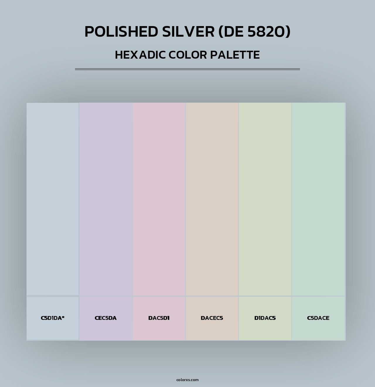Polished Silver (DE 5820) - Hexadic Color Palette