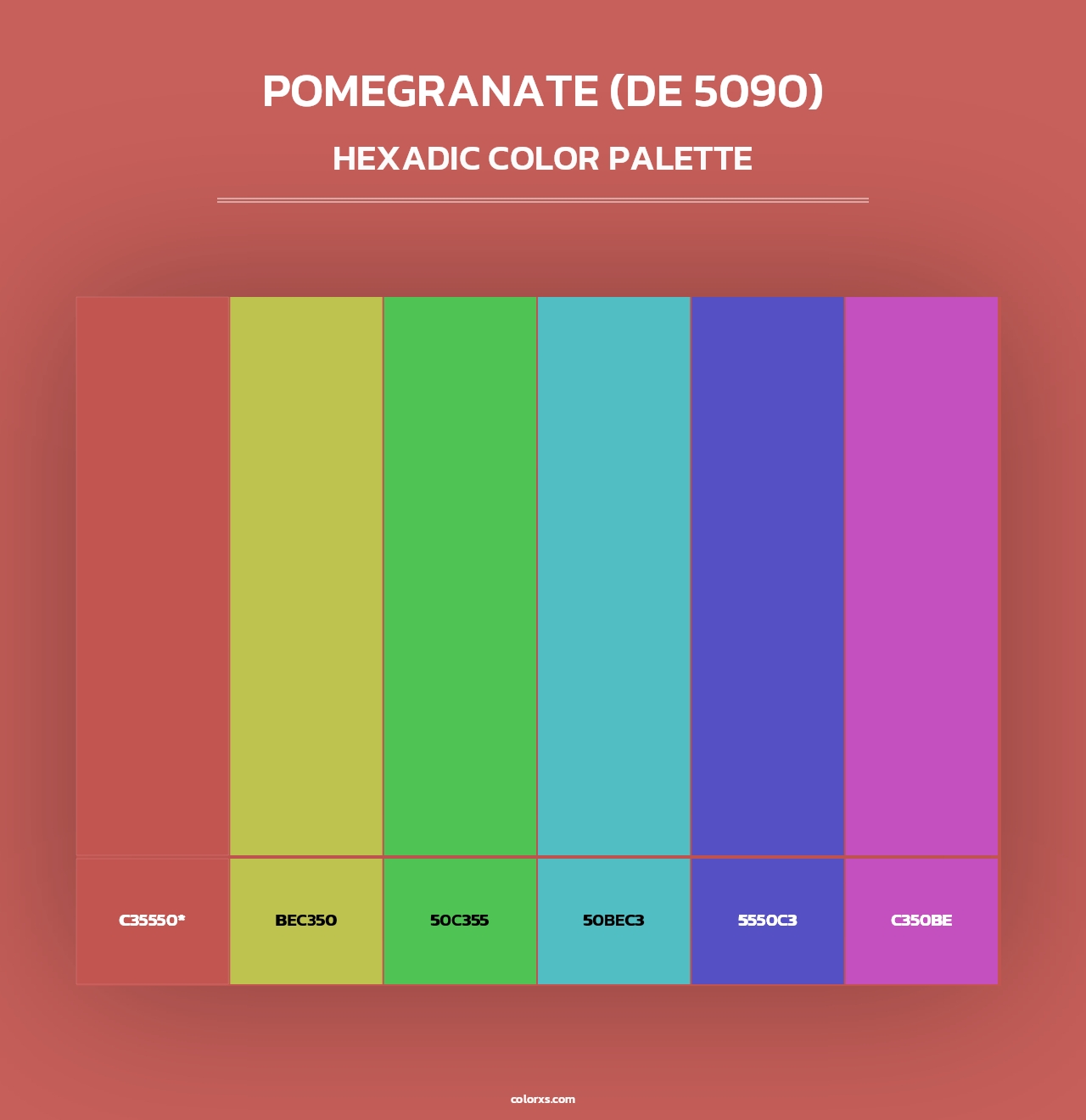 Pomegranate (DE 5090) - Hexadic Color Palette