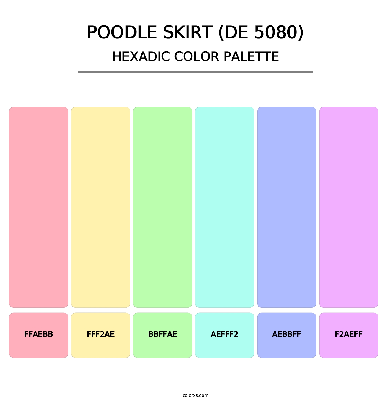 Poodle Skirt (DE 5080) - Hexadic Color Palette