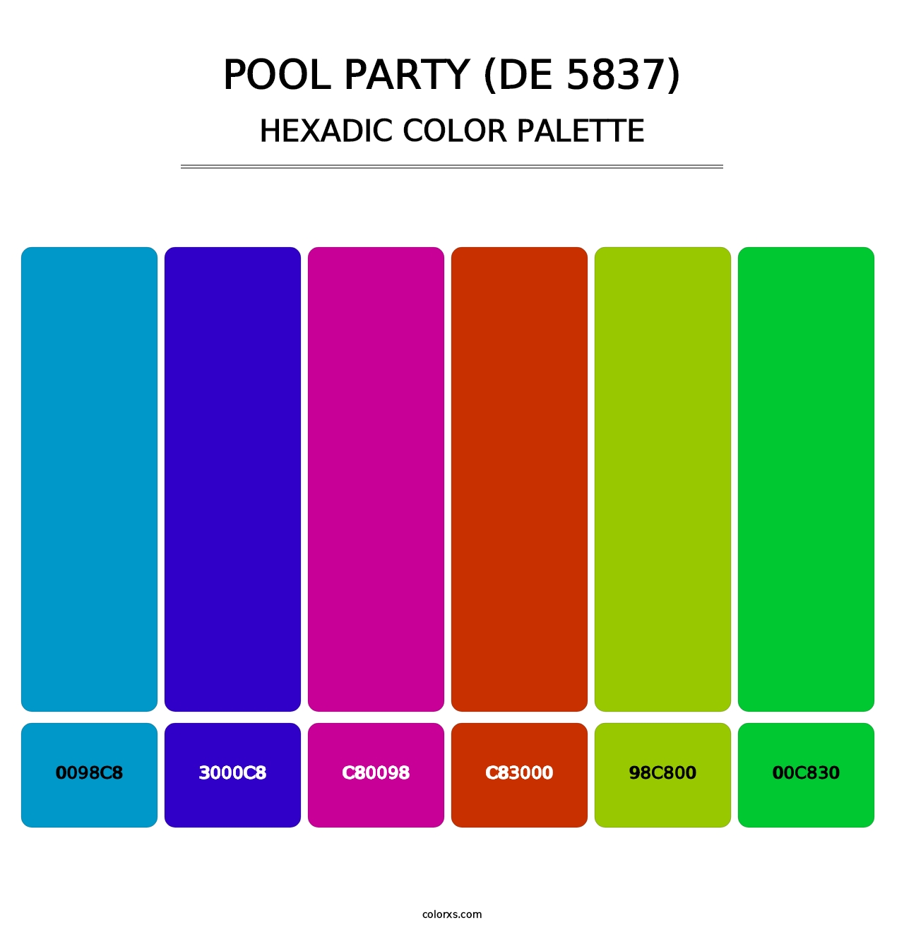 Pool Party (DE 5837) - Hexadic Color Palette