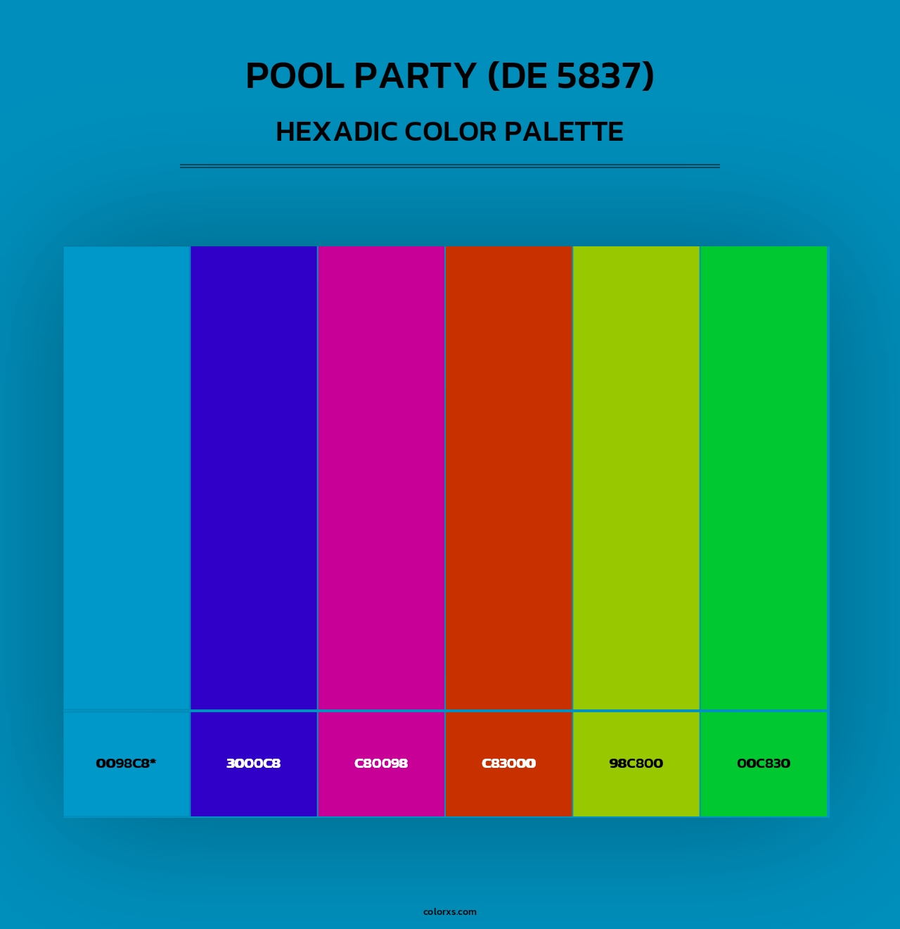 Pool Party (DE 5837) - Hexadic Color Palette