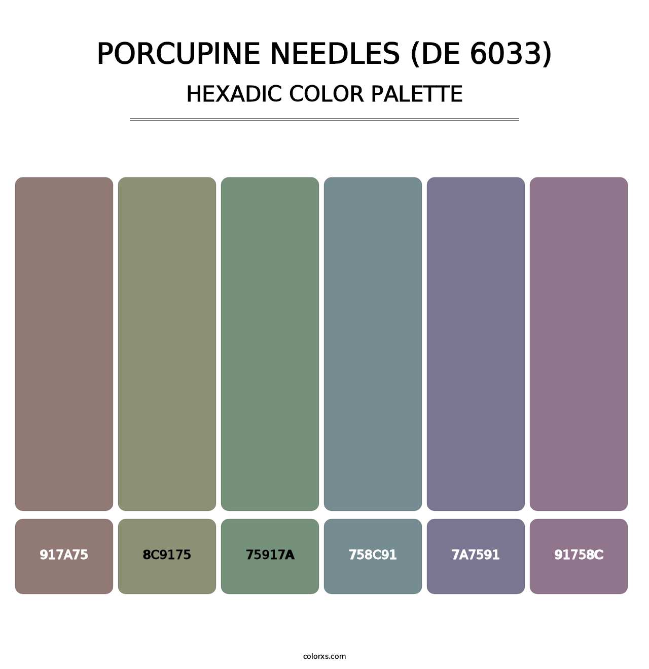 Porcupine Needles (DE 6033) - Hexadic Color Palette