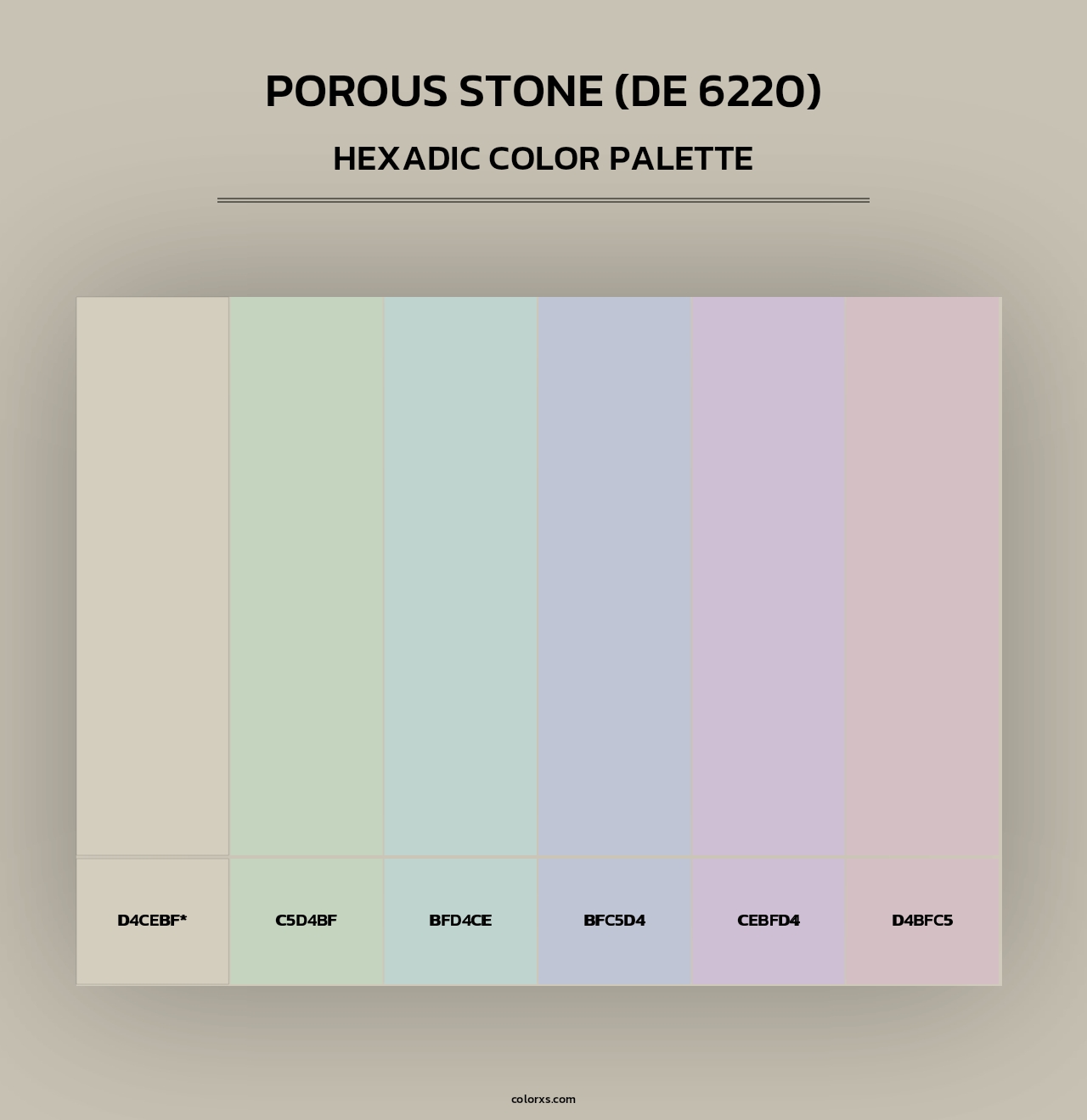 Porous Stone (DE 6220) - Hexadic Color Palette