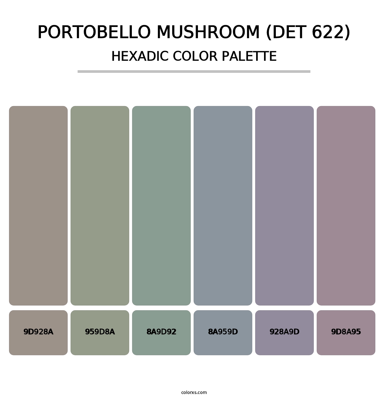 Portobello Mushroom (DET 622) - Hexadic Color Palette