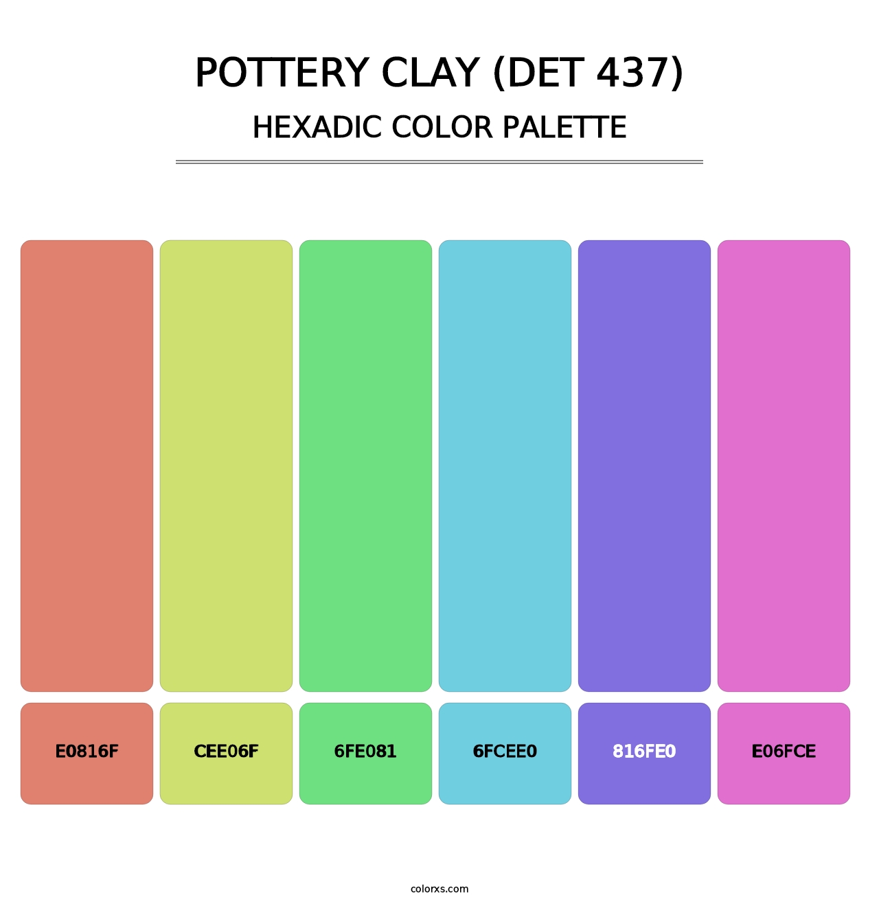 Pottery Clay (DET 437) - Hexadic Color Palette
