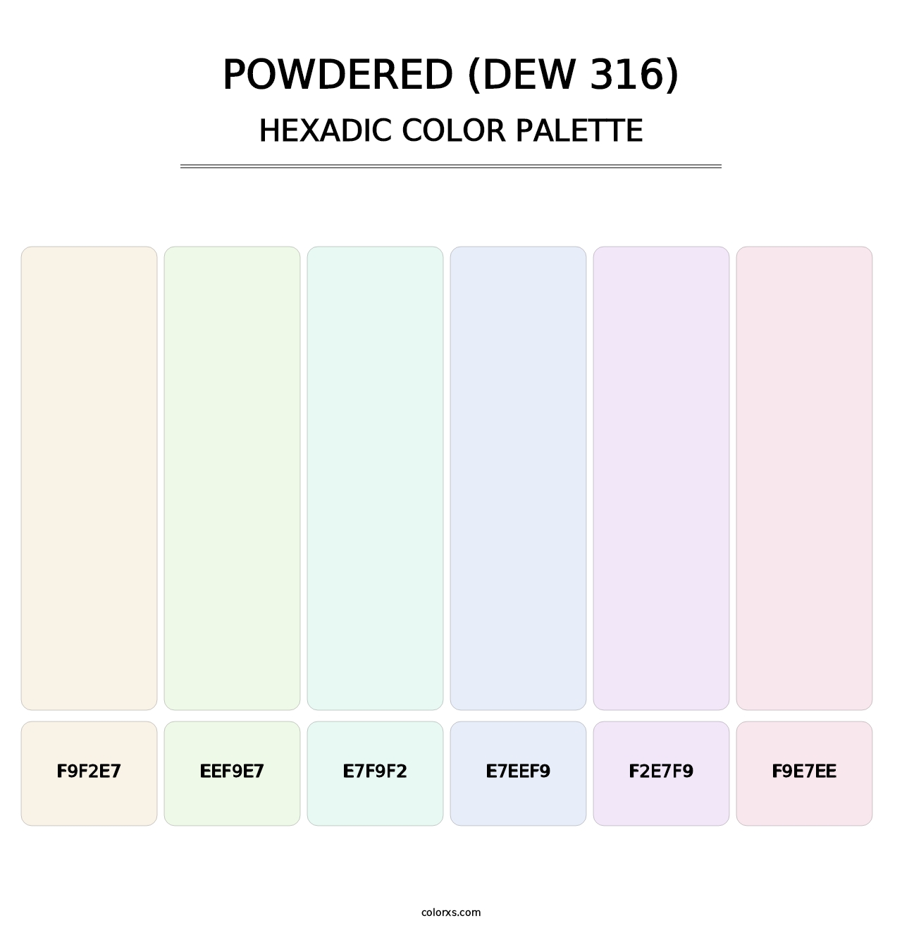 Powdered (DEW 316) - Hexadic Color Palette
