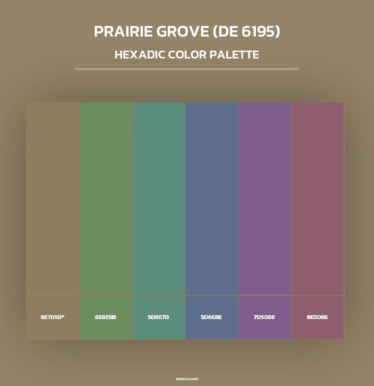 Prairie Grove (DE 6195) - Hexadic Color Palette