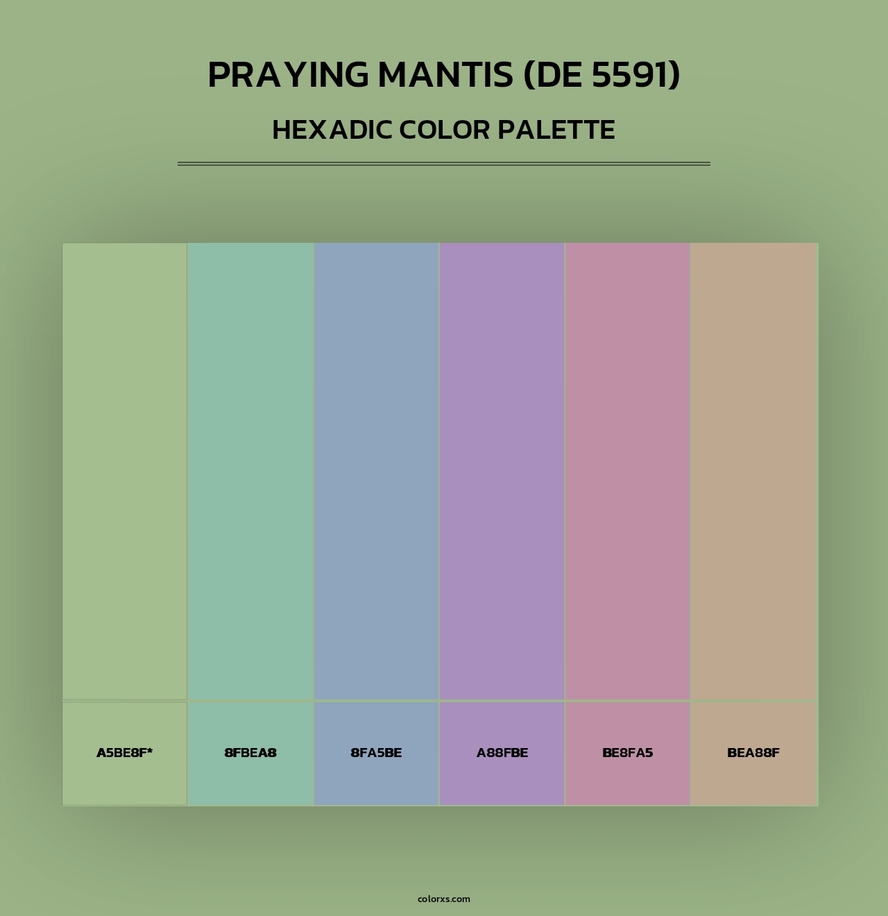 Praying Mantis (DE 5591) - Hexadic Color Palette