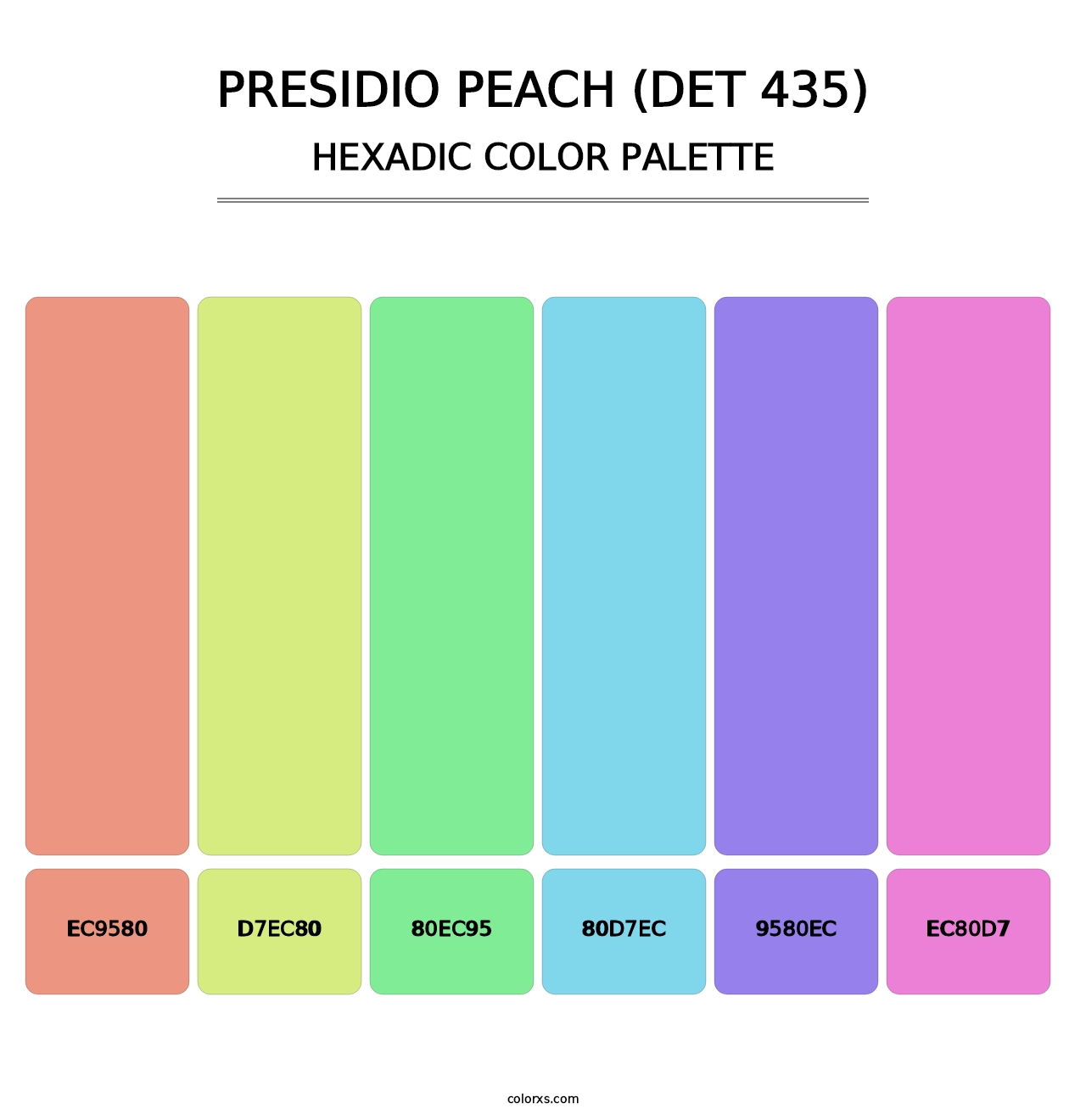 Presidio Peach (DET 435) - Hexadic Color Palette