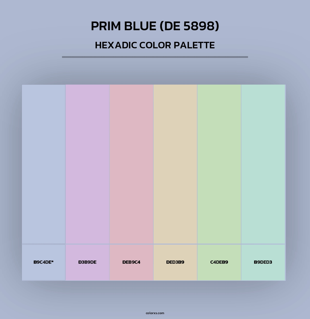 Prim Blue (DE 5898) - Hexadic Color Palette