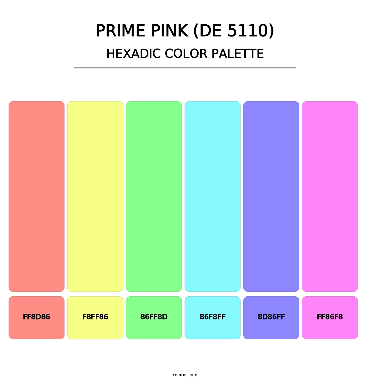 Prime Pink (DE 5110) - Hexadic Color Palette
