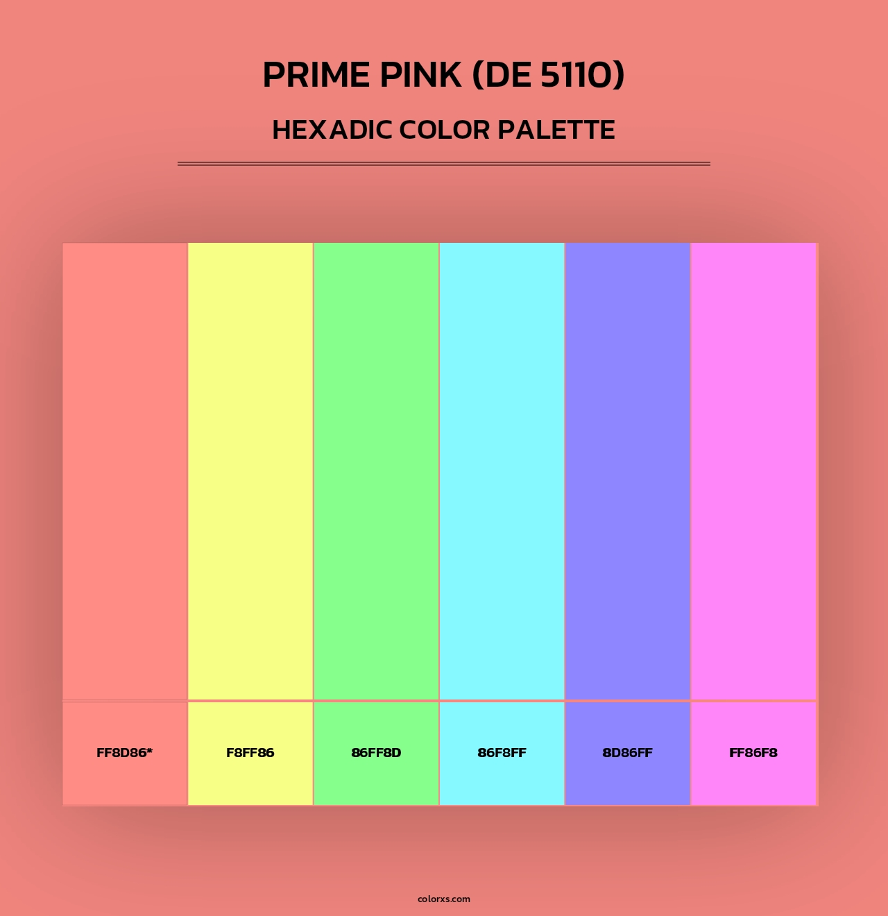 Prime Pink (DE 5110) - Hexadic Color Palette