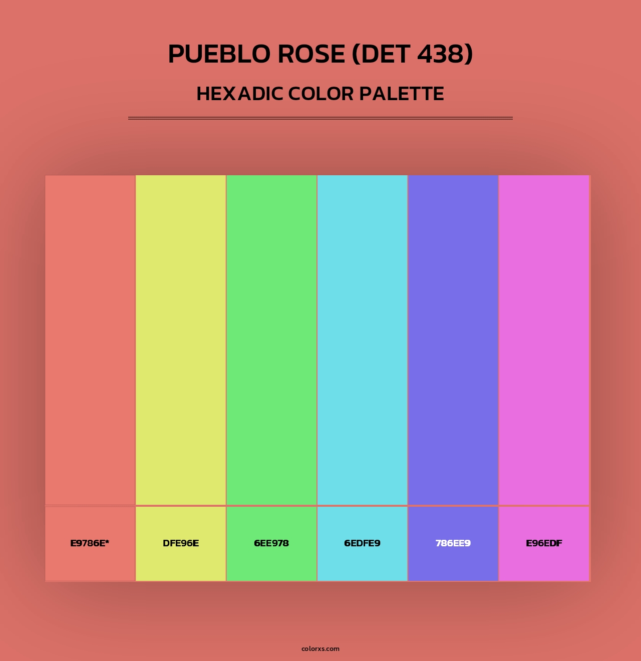 Pueblo Rose (DET 438) - Hexadic Color Palette