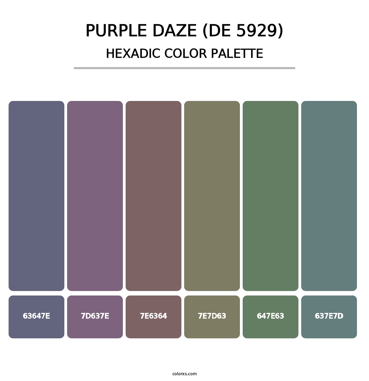 Purple Daze (DE 5929) - Hexadic Color Palette