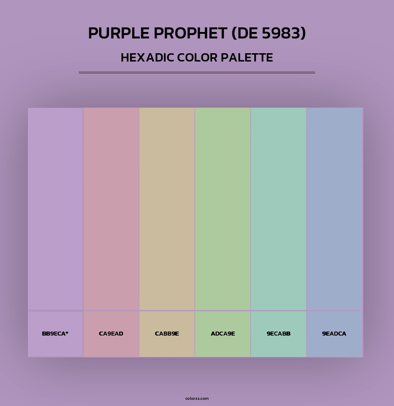 Purple Prophet (DE 5983) - Hexadic Color Palette