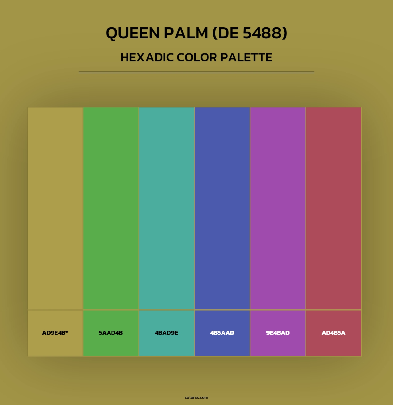 Queen Palm (DE 5488) - Hexadic Color Palette