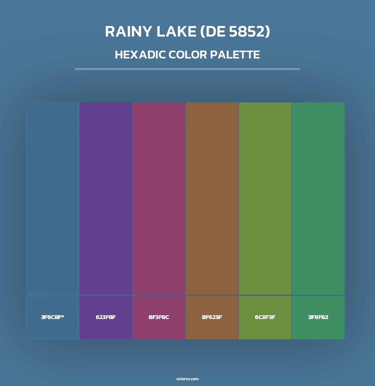 Rainy Lake (DE 5852) - Hexadic Color Palette