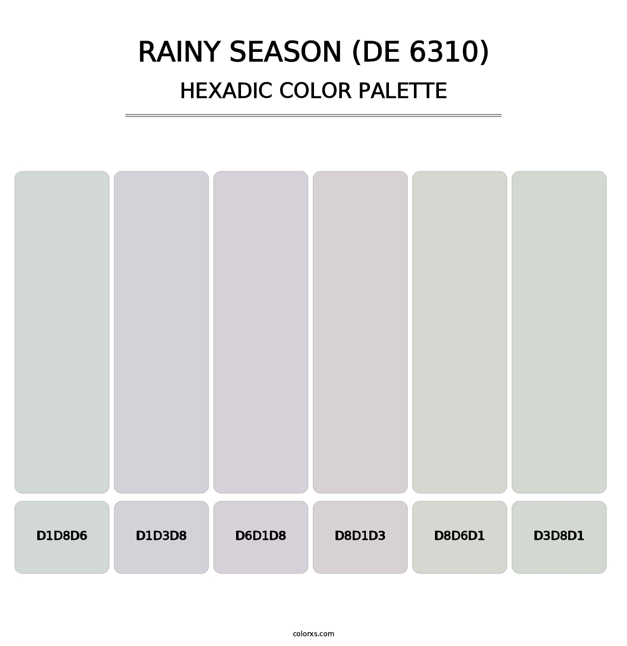 Rainy Season (DE 6310) - Hexadic Color Palette