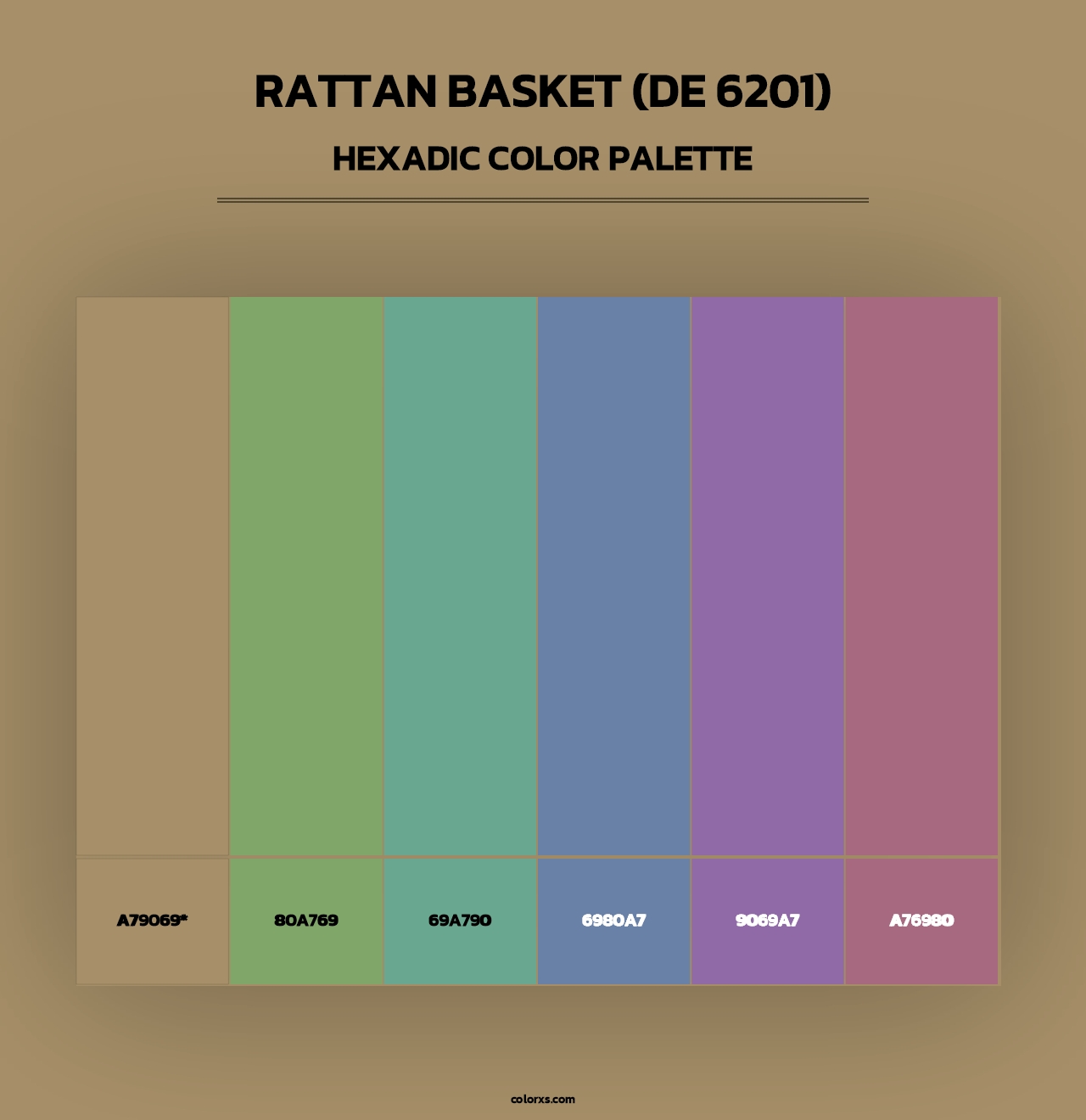 Rattan Basket (DE 6201) - Hexadic Color Palette