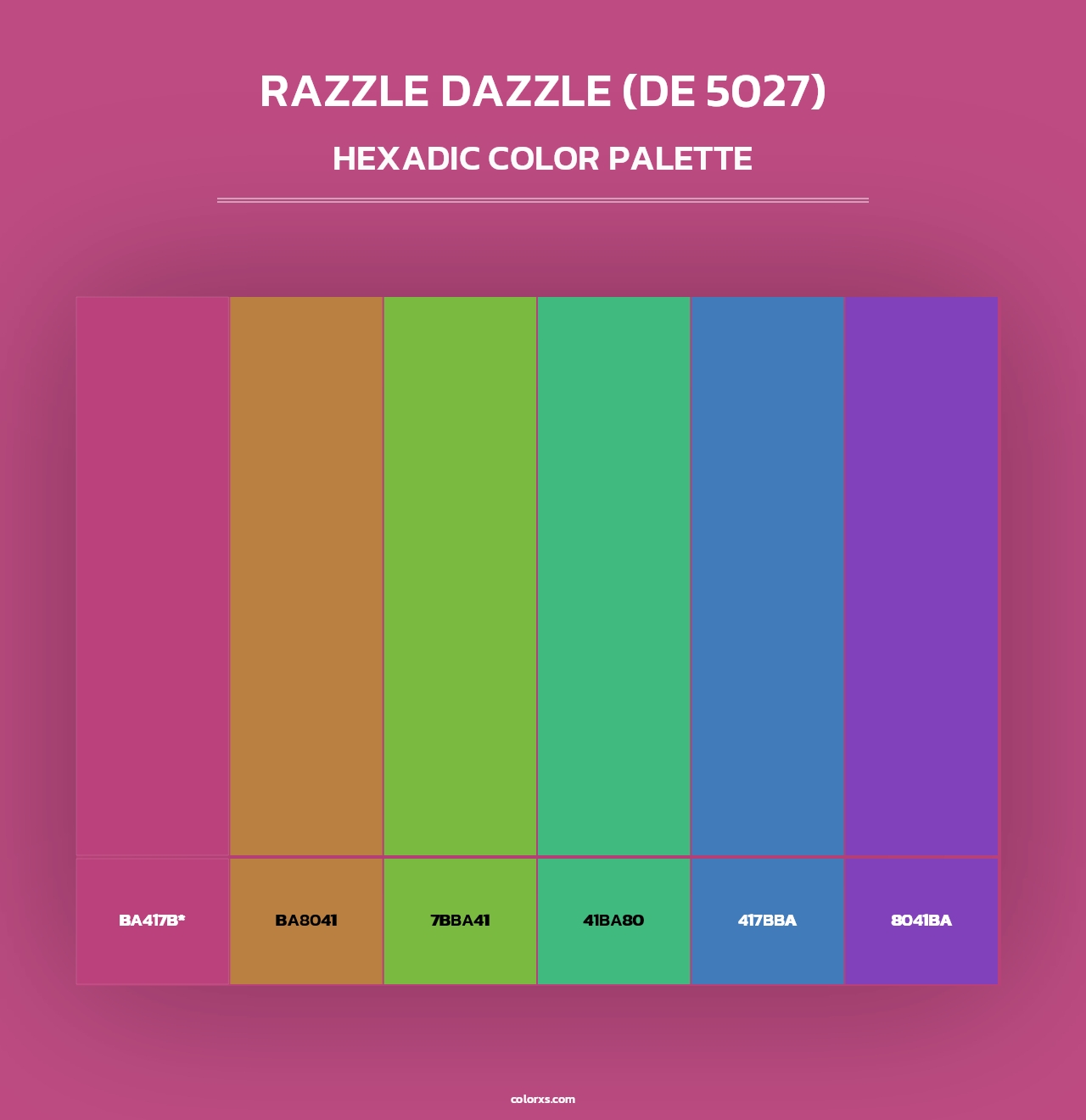 Razzle Dazzle (DE 5027) - Hexadic Color Palette