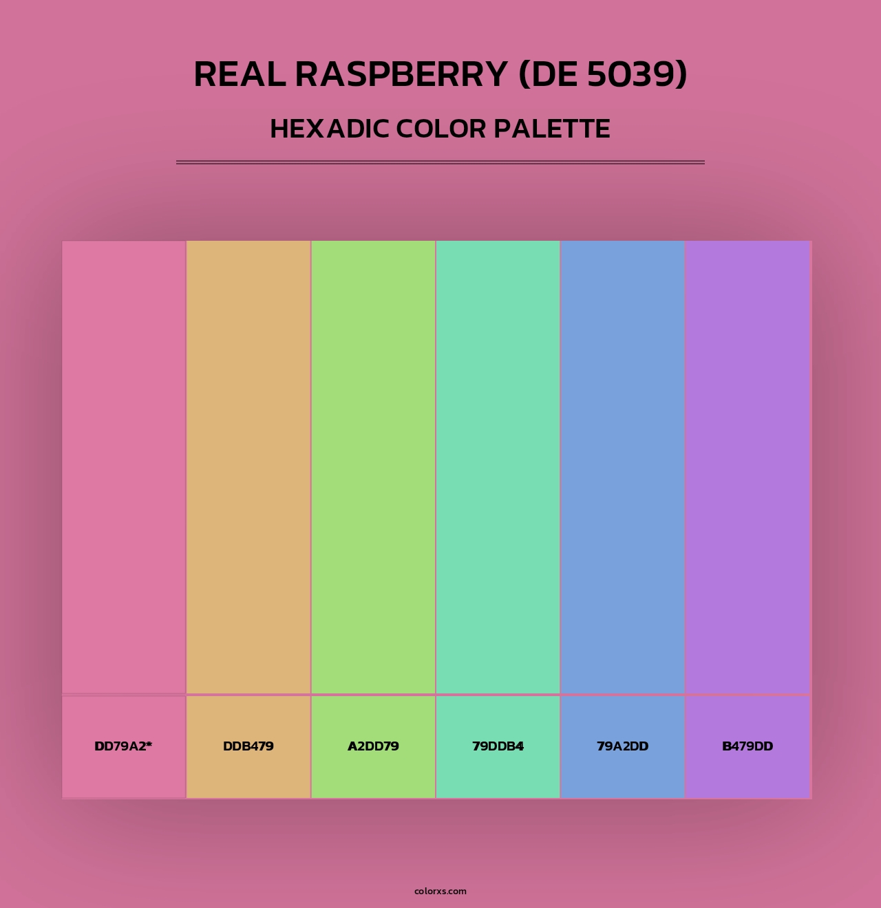 Real Raspberry (DE 5039) - Hexadic Color Palette