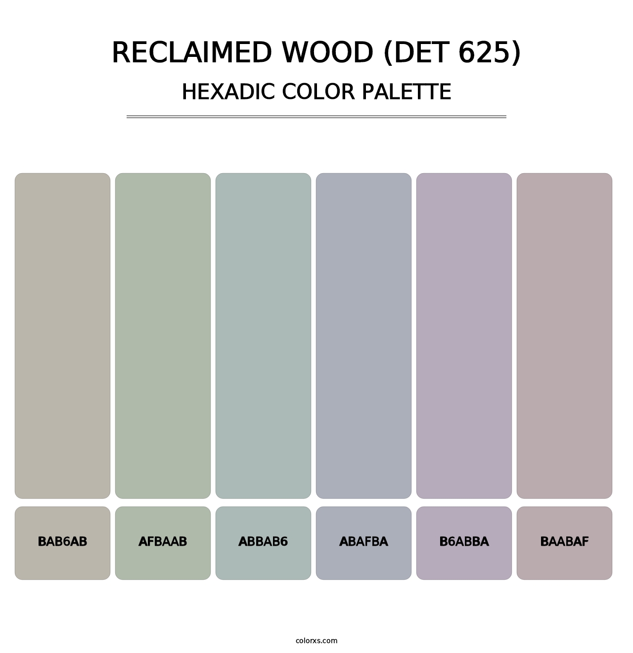 Reclaimed Wood (DET 625) - Hexadic Color Palette