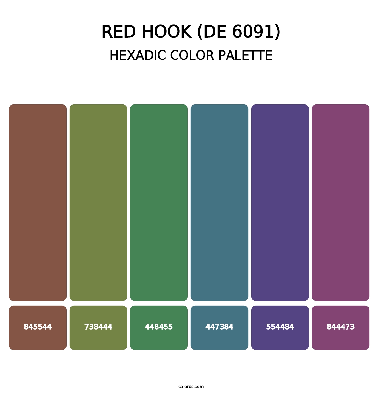 Red Hook (DE 6091) - Hexadic Color Palette