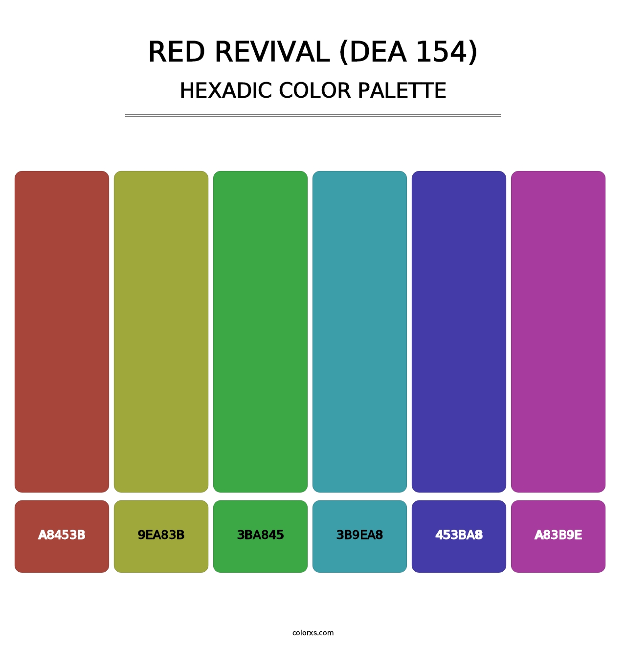 Red Revival (DEA 154) - Hexadic Color Palette
