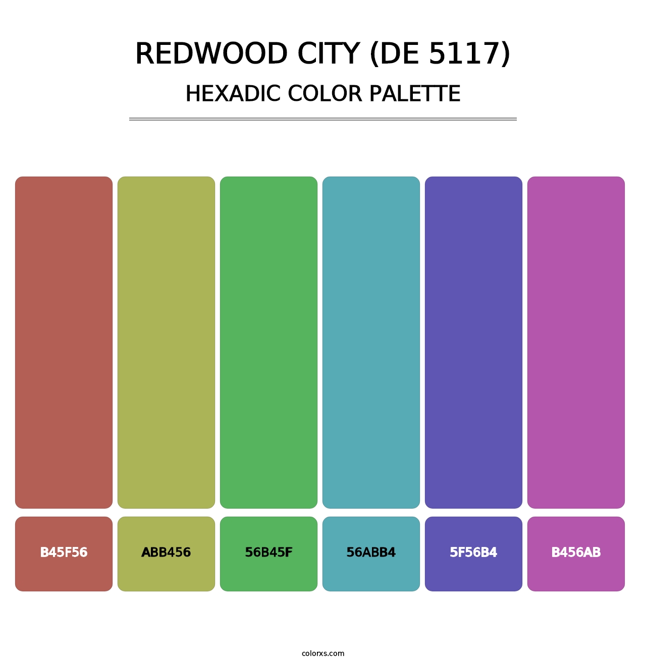 Redwood City (DE 5117) - Hexadic Color Palette