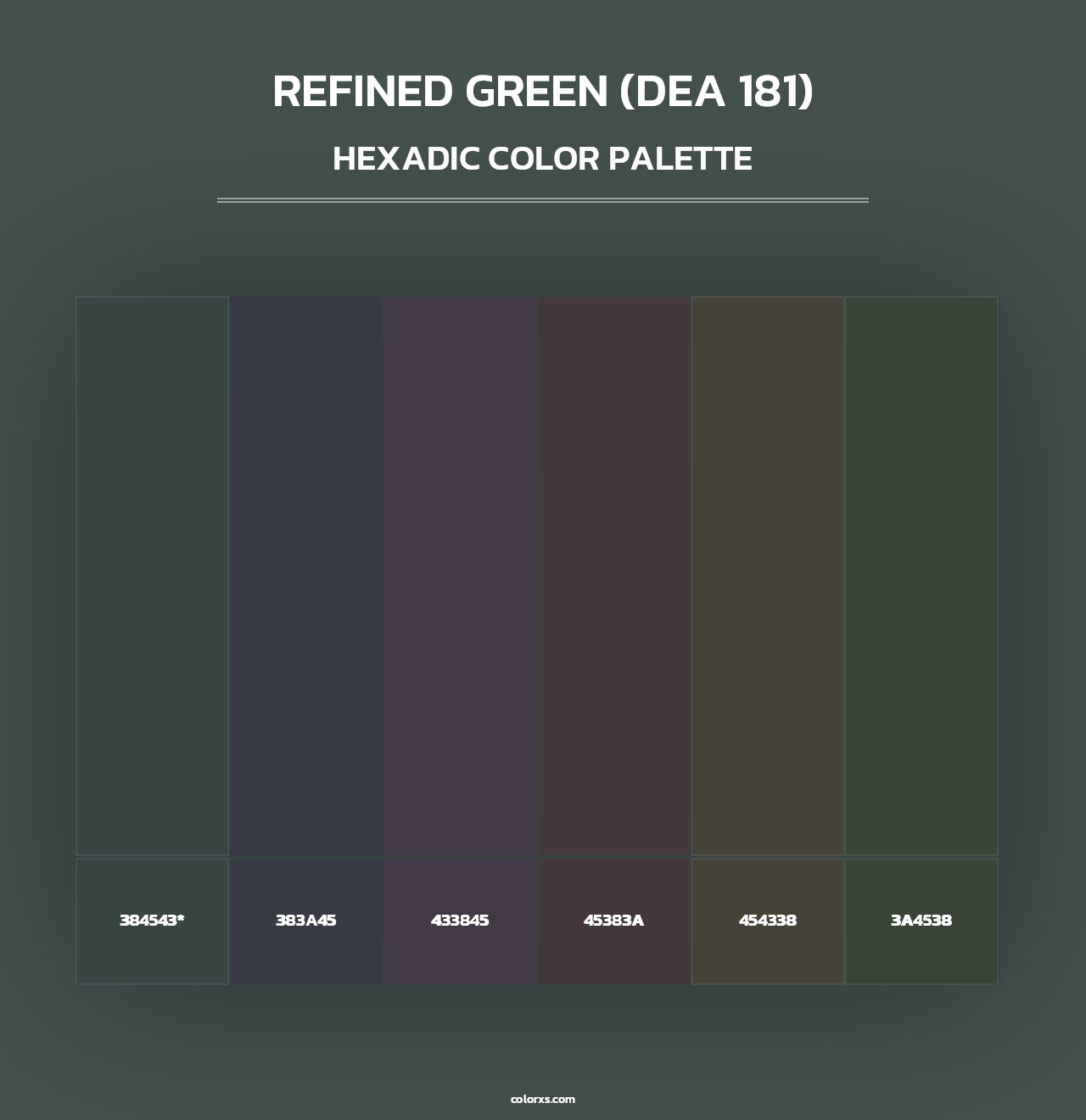 Refined Green (DEA 181) - Hexadic Color Palette