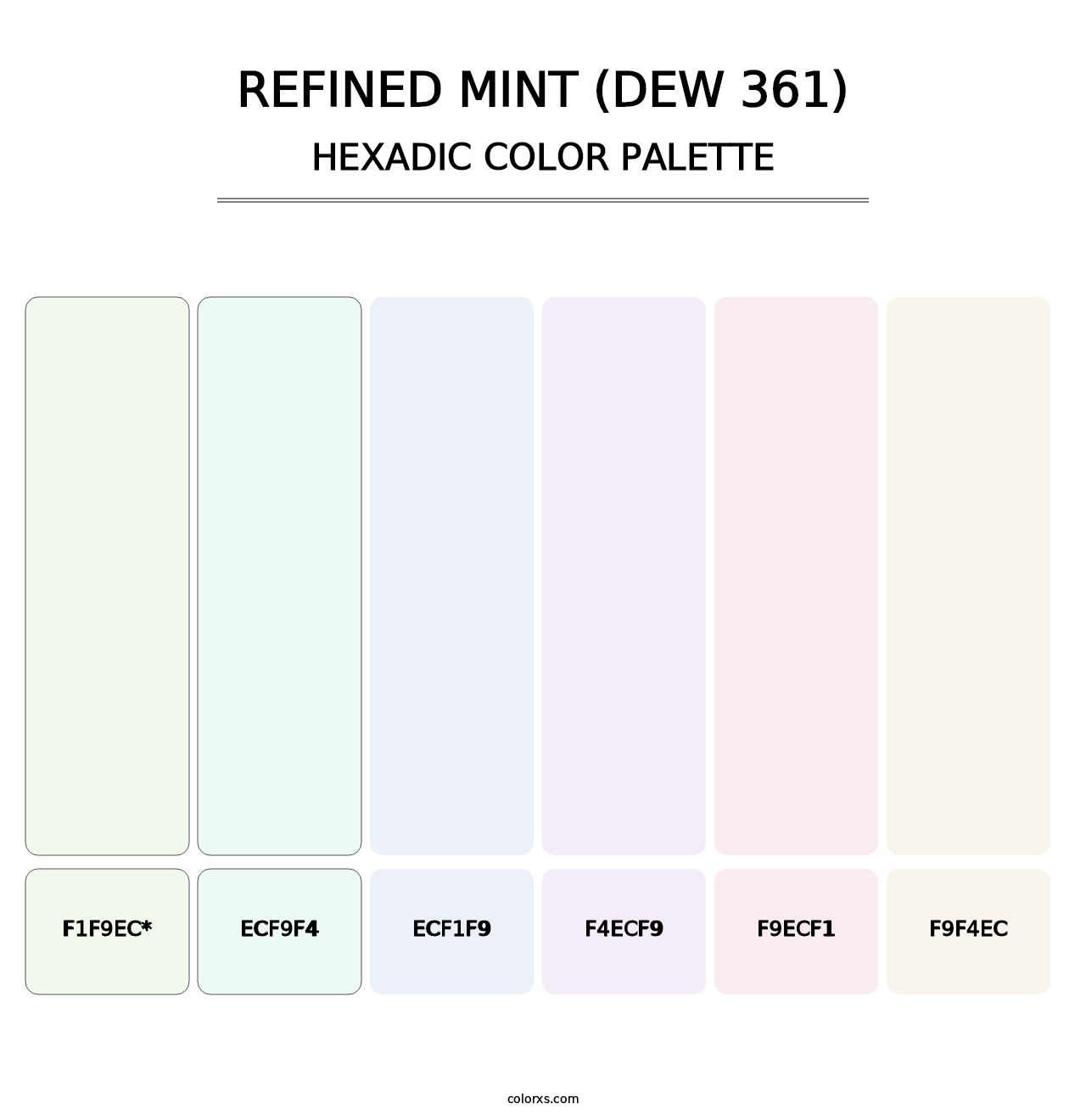 Refined Mint (DEW 361) - Hexadic Color Palette