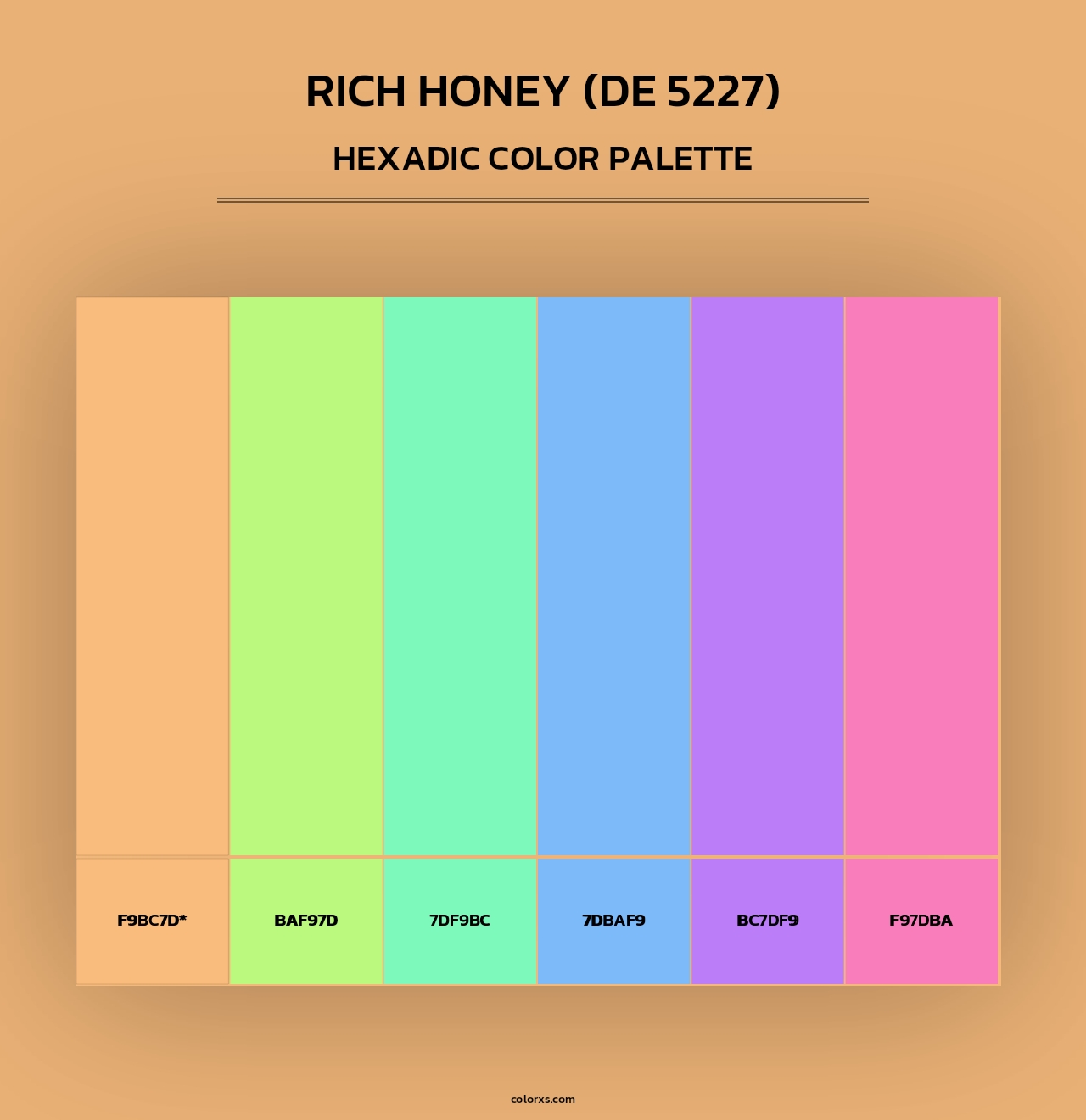 Rich Honey (DE 5227) - Hexadic Color Palette