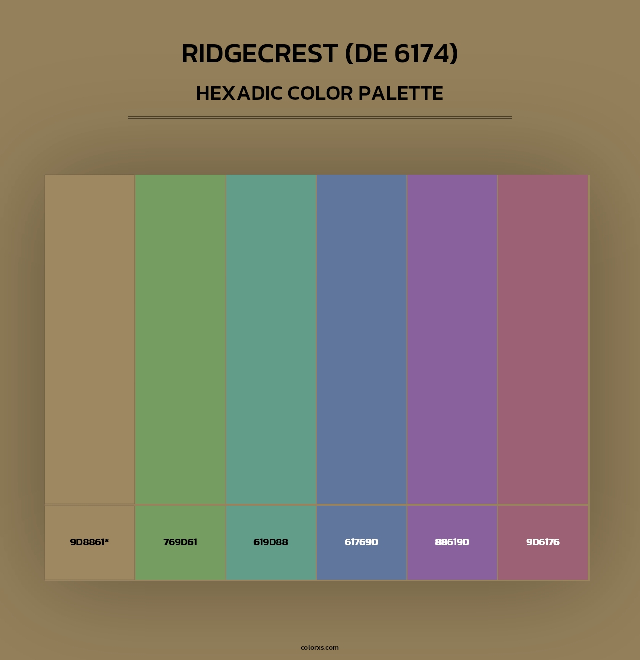 Ridgecrest (DE 6174) - Hexadic Color Palette