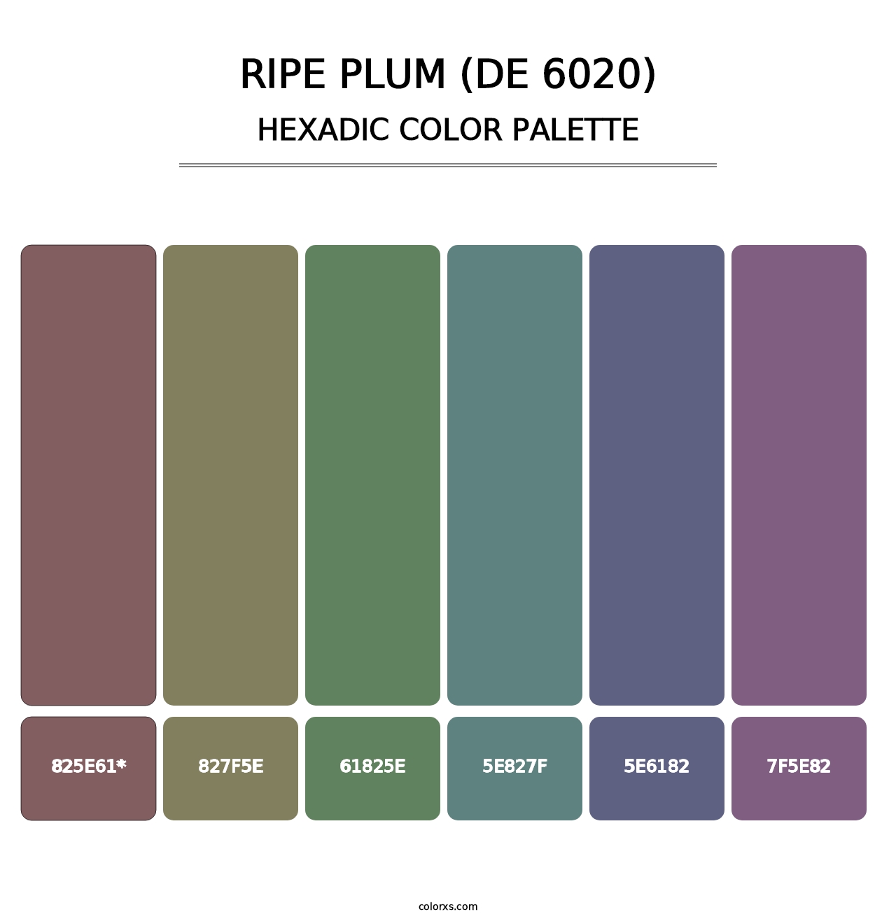 Ripe Plum (DE 6020) - Hexadic Color Palette