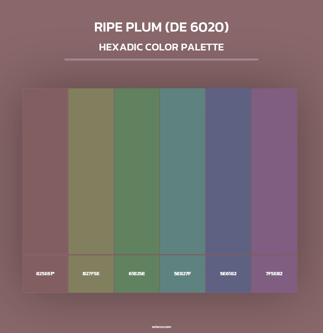 Ripe Plum (DE 6020) - Hexadic Color Palette
