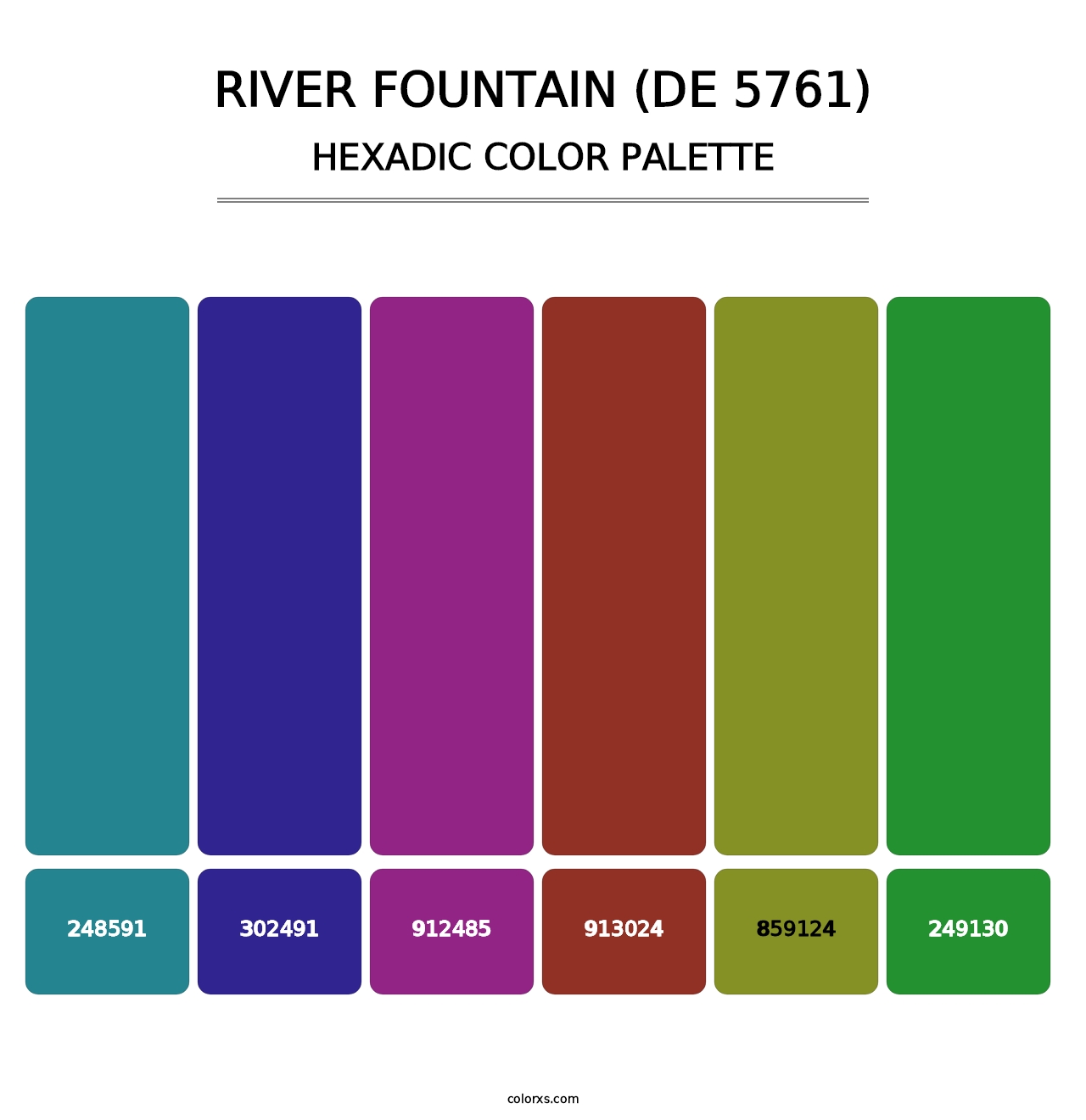 River Fountain (DE 5761) - Hexadic Color Palette