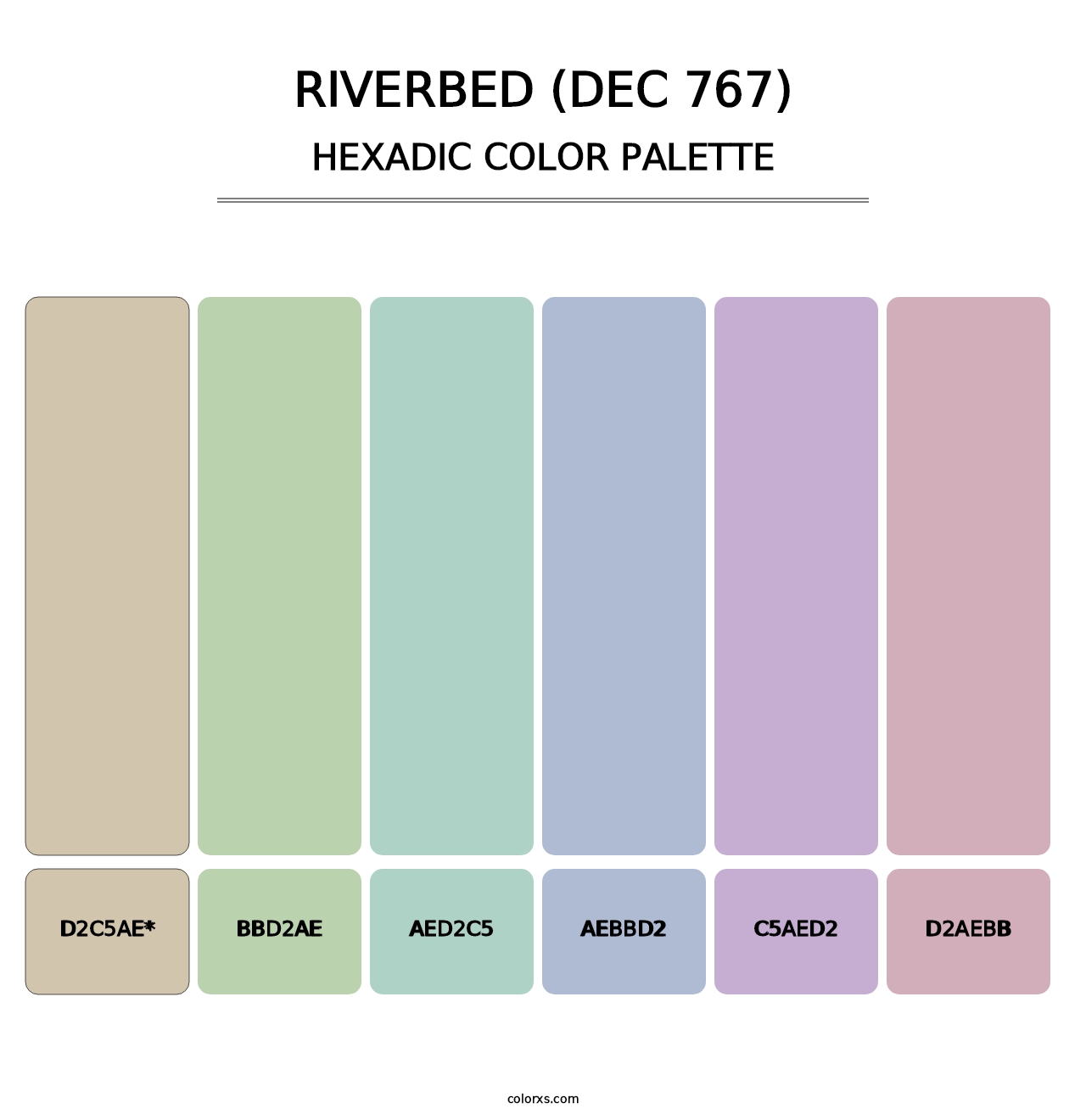 Riverbed (DEC 767) - Hexadic Color Palette